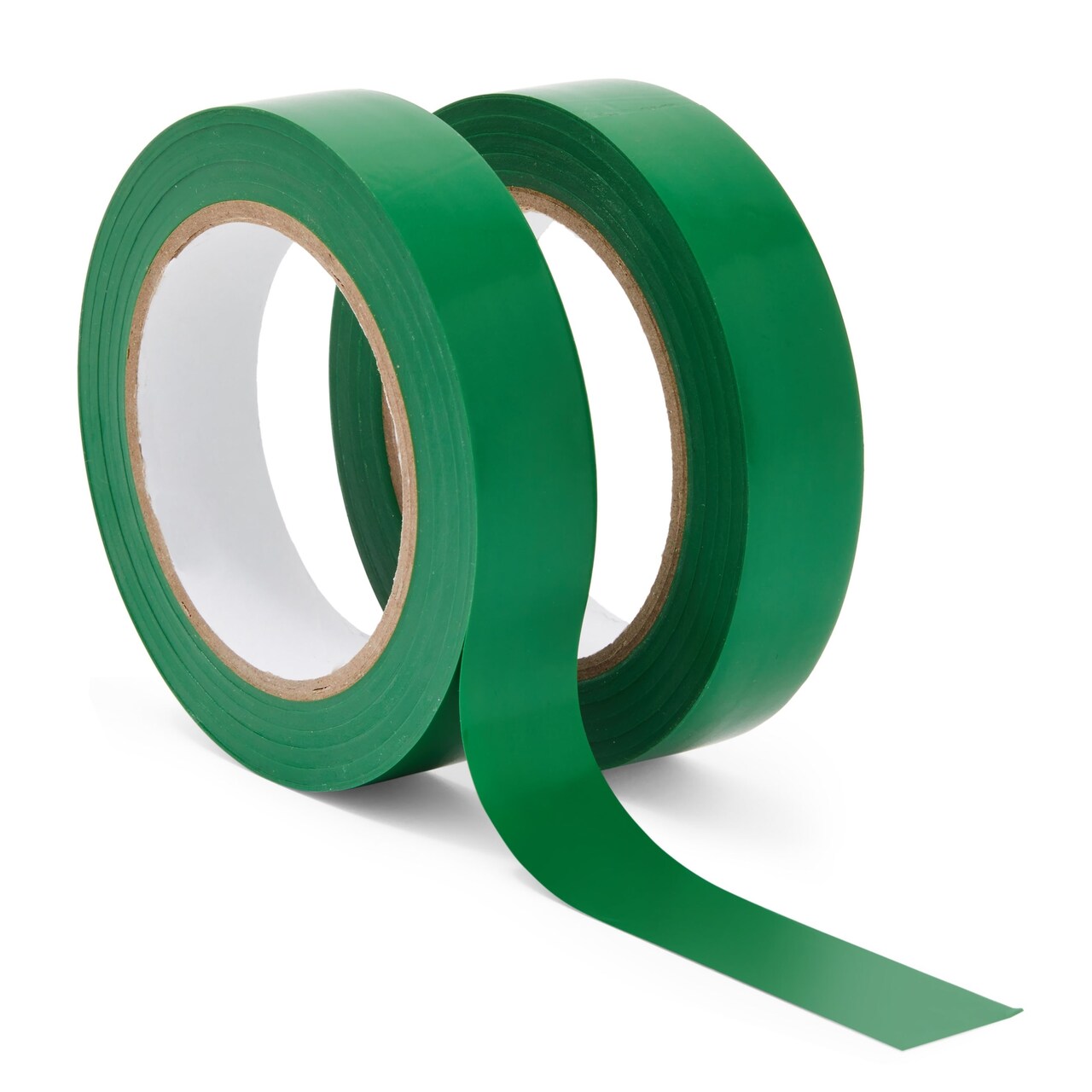 2 Rolls Vinyl Pinstripe Tape, 1-Inch x 36 Yards Gym Floor Tape for Marking Vehicles, Warehouse Grid Lines, Construction Sites (0.16mm, Kelley Green)